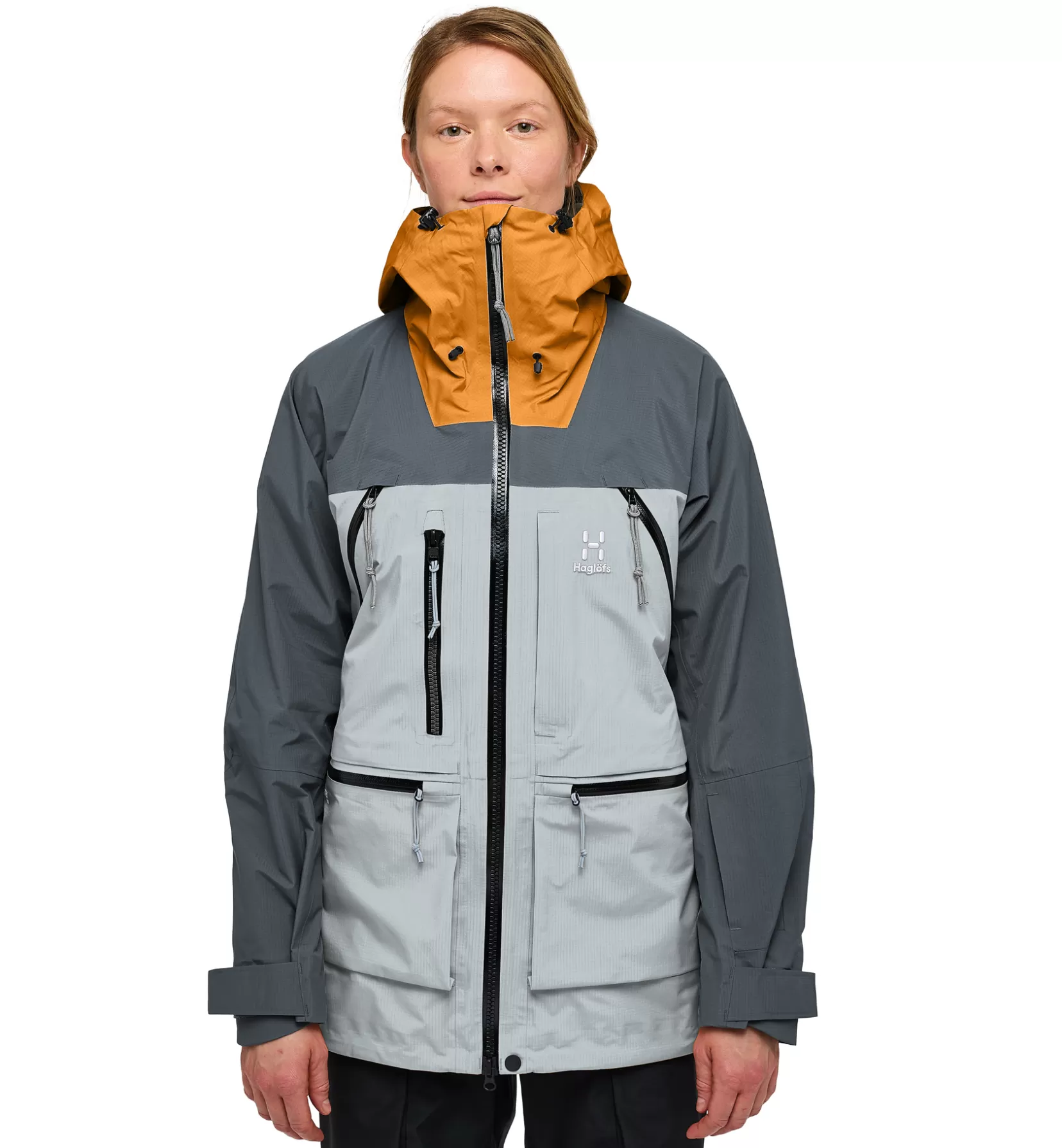 Sale Haglöfs Vassi GTX Pro Jacket Women Steel Blue/Stone Grey